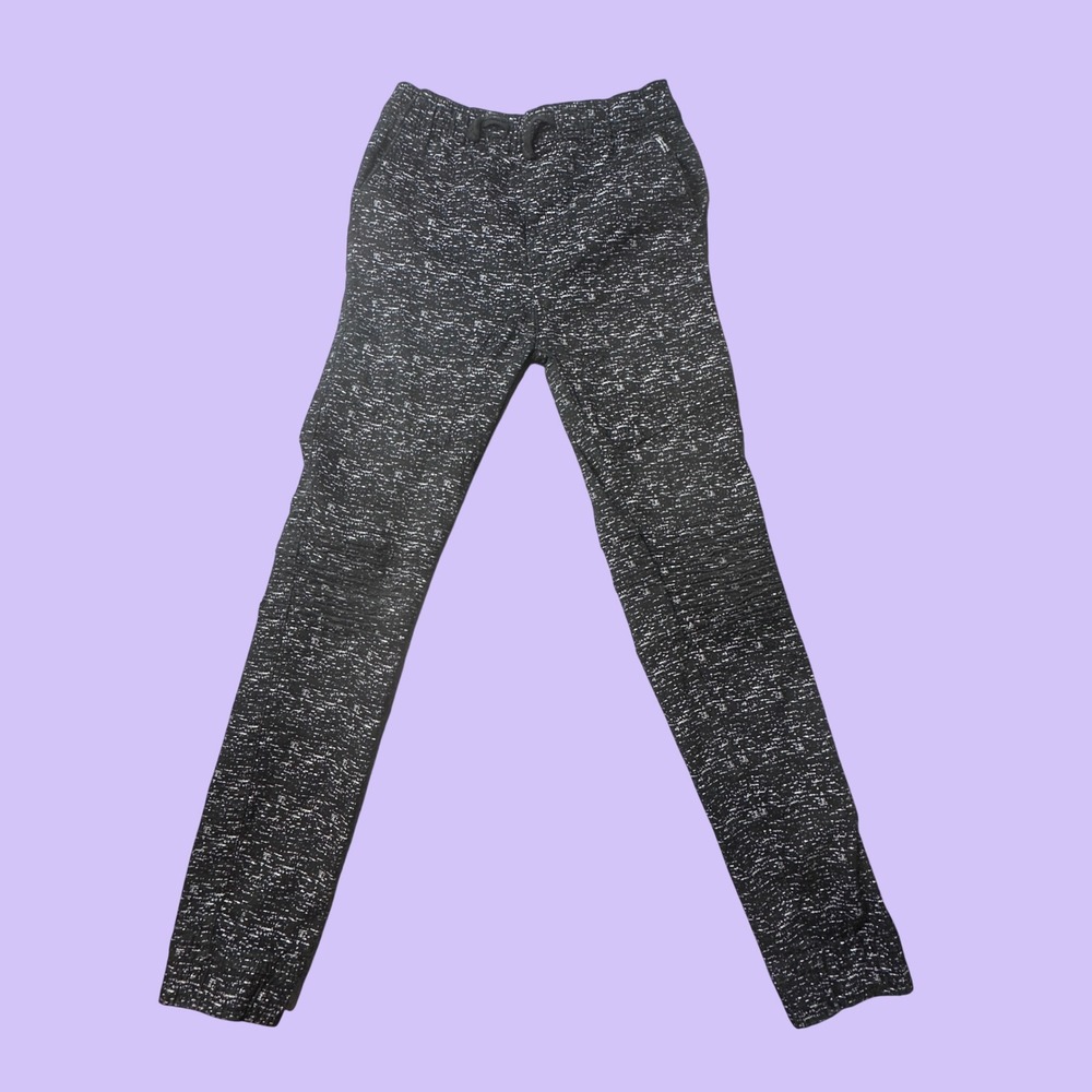 Brooklyn's Best Joggers Kids L (14/16) Black Space Dye Stretch Cotton Pants